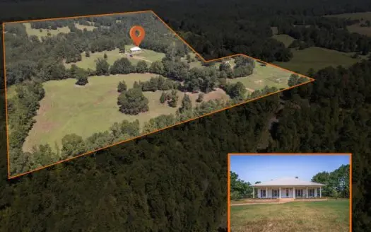 East Texas Ranch Pasture Creek Country Farm House for Sale