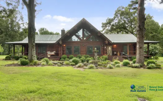 Stunning Log Home on 9.62+/- Acres For Sale in Judsonia, AR
