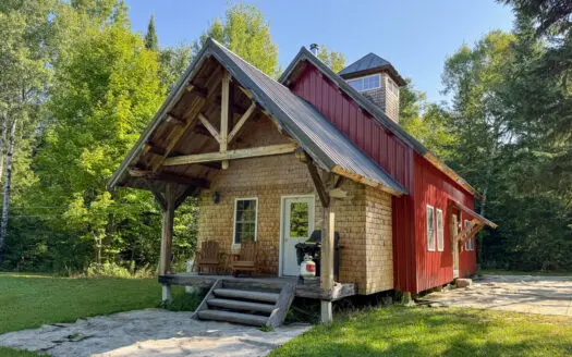 145 Acres with Timber Frame Cabin & Barn in Masardis, Maine
