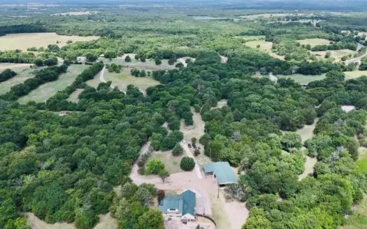 Bonham TX Gated Estate on 11.12 Acres | Pool & 40×60 Shop