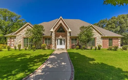 2-Acre Custom Estate: Pool, 3-Car Garage & Creek in Emory TX