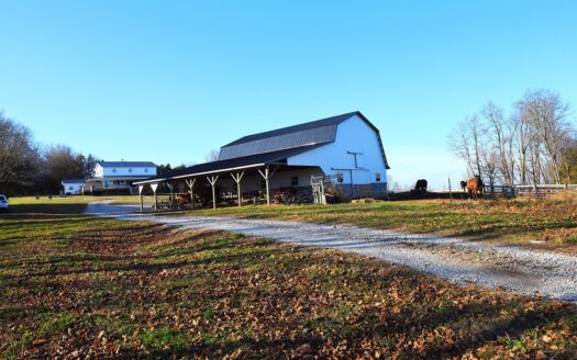 New House and Barn on Beautiful, 38-Fenced-Acre Farm; Hunting