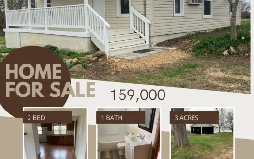 Move-In Ready Country Home on 3 Acres – Ozark County, MO