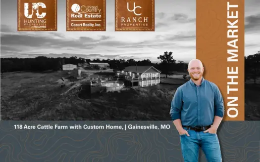 118-Acre Cattle Farm with Custom Home | Gainesville, MO