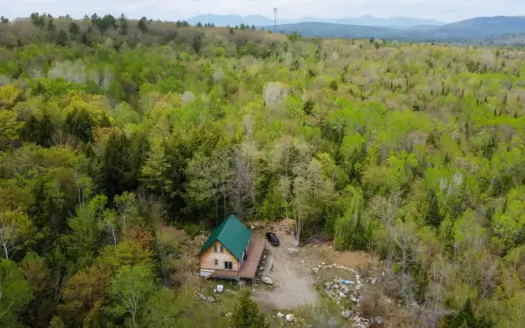 Finish Your Dream Maine Log Home on 9.11 Acres with Mountain View
