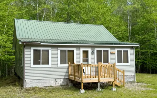 46 Acres of Maine Wilderness with Turnkey Off-Grid Cabin & Garage