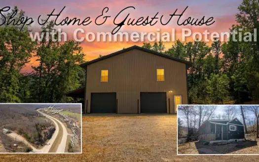 Shop House + 4.5 Acres in the Missouri Ozarks | Van Buren