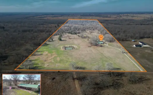 45± Acre Ranch w/Home, Pond & Shop in DeKalb TX