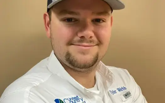 agent profile picture for Tyler Webb on country homes website