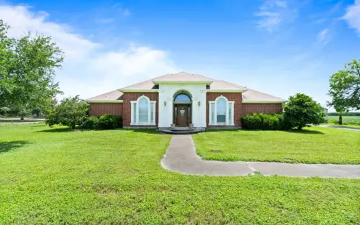 Spacious Odem Home on Acreage with Barn, Office & Garage