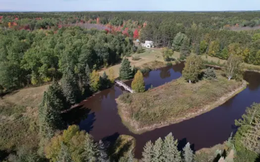 Two A-Frame Cabins on 12.5 ± Acres with Pond Near Fifield, WI
