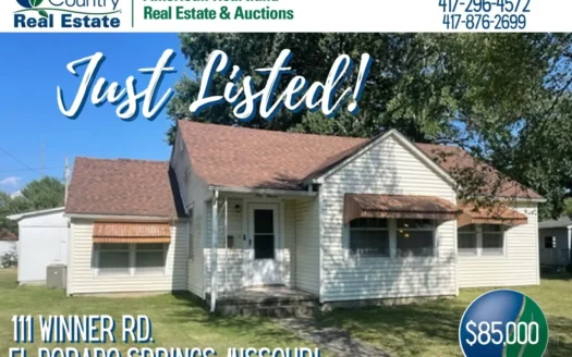 El Dorado Springs Missouri Home in Town for Sale