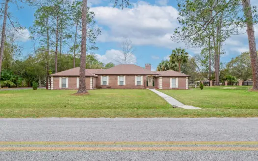 Private, Turnkey Brick Pool Home with Golf Course Views