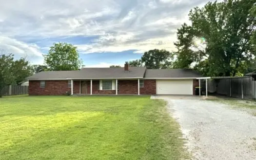 3-bedroom, 2-bath brick home located in Ada, OK
