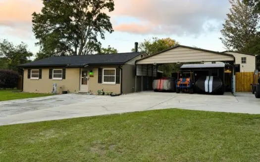 Block Home with Huge Garage, Storage, Paved & Covered Parking