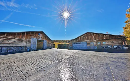 Log Style Home with Hay Ground, Pond, Equine Facilities For Sale