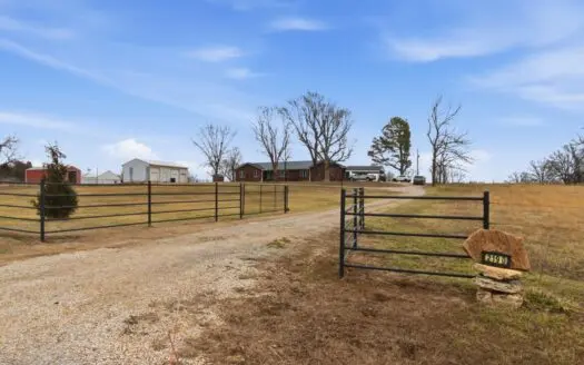 Horse Farm or Cattle Ranch on 50 Acres with all Brick Home