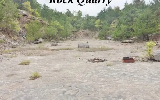 Fossil Bearing Rock Quarry in Arkansas Ozark Mountains