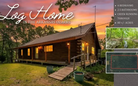 80 Acres + Log Home in Flippin, Arkansas | The Ozarks