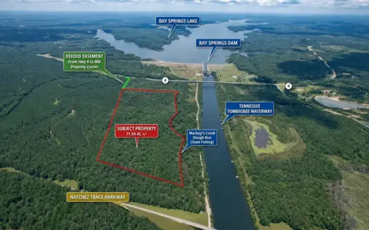 Fish, Hunt, Boat on Big Acreage in New Site, Tishomingo Co., MS
