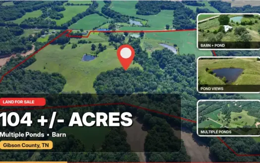 Mixed-Use Farm for Sale in TN – Row Crop, Woods, Ponds & Barn