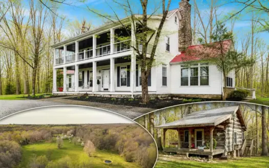 Private Country Estate For Sale in Middle TN – Log Cabin & Barn