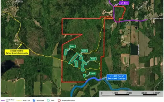 BEAR CREEK Frontage – Hunting Land in Tishomingo County, MS