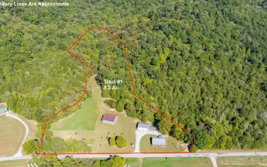Lot # : 1 – Tract #1: Remodeled Home on 9.277+/- Acres