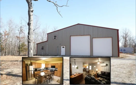 Unique Barndominium nestle on 4.79 wooded acres in West Plains, MO. for Sale