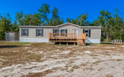 3 Bedroom 2 Bath Mobile Home for Sale on 4 Acres in O’Brien, FL