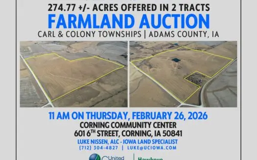Adams County Iowa Farmland Auction