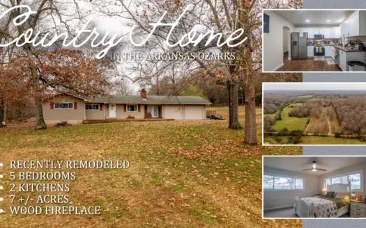 Country Home & Acreage for sale in the Arkansas Ozarks
