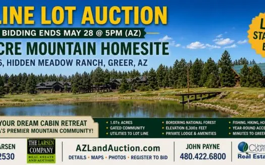 Online Auction: Hidden Meadow Ranch 1± Acre Lot in Greer, AZ