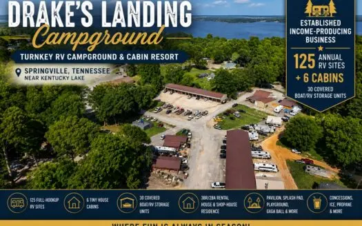 Turn-key 125-Site RV Campground for Sale Near Kentucky Lake in TN