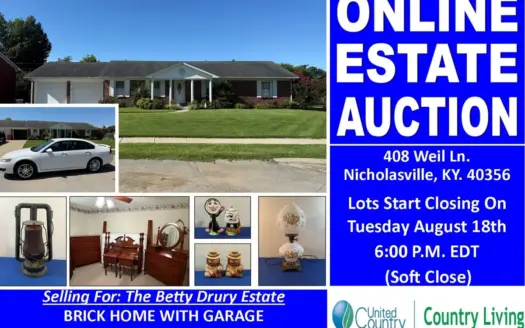 3 Bedroom 2 Bath Brick Home with Garage – Nicholasville, KY.