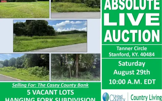 5 Vacant Lots In Hanging Fork Subdivision – Stanford Kentucky