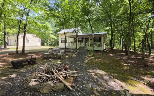Cabin, Shop & 9 Acres –  Kiamichi River Frontage