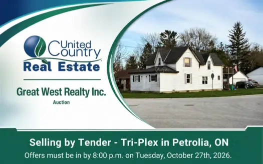 Selling by Tender – Tri-Plex for Sale in Petrolia, ON