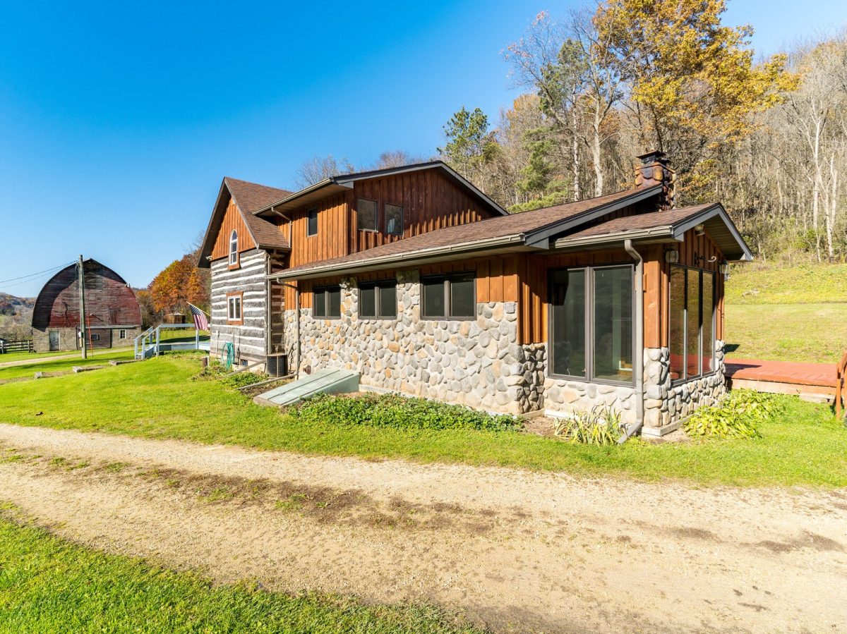 Log Home on 107 Acres for Sale in Wi Hunting, Tillable, Open