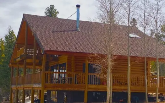 Lake Front with Custom Log Home