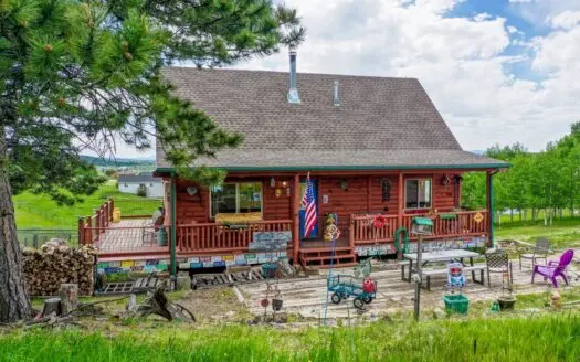 Charming Colorado Log Home with Views For Sale in Teller County