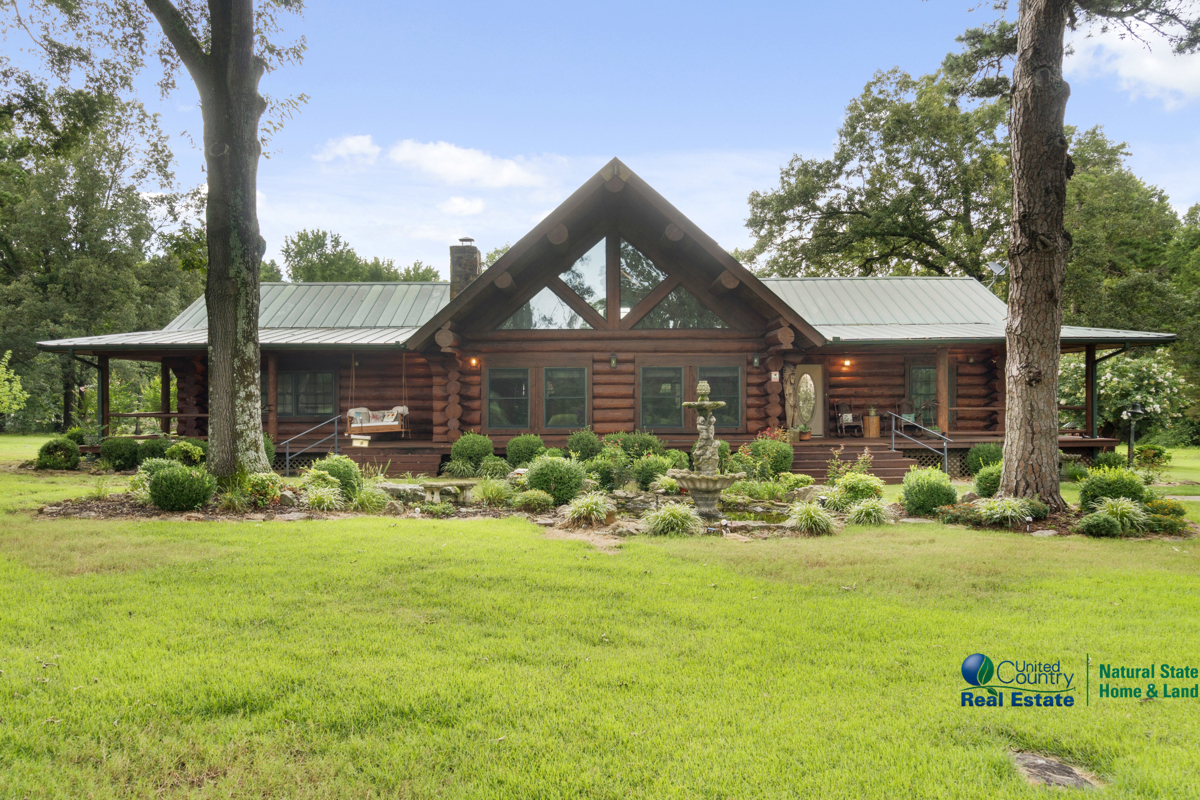 Stunning Log Home on 9.62+/- Acres For Sale in Judsonia, AR