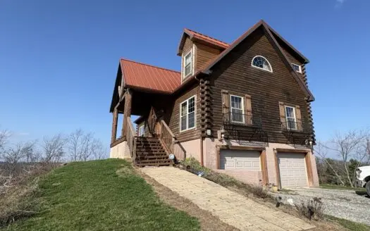 Lewisville, OH Custom Luxury Log Home with Panoramic Views