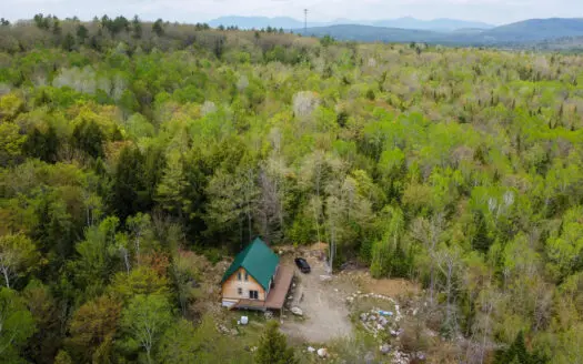 Finish Your Dream Maine Log Home on 9.11 Acres with Mountain View