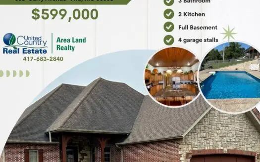 Spacious Home on 2.5 Acres with In-Ground Pool in Ava, MO