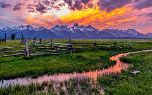 Ranch Land at sunset