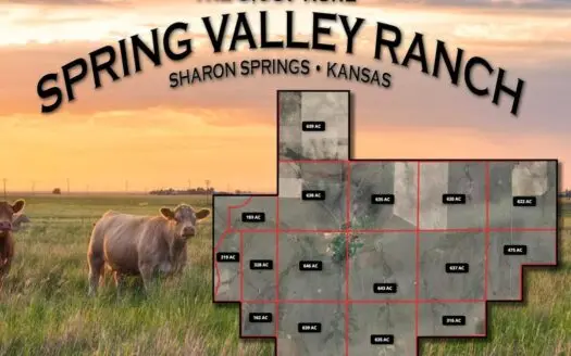 8,057 Acre Kansas Cattle and Farmland Ranch for Sale