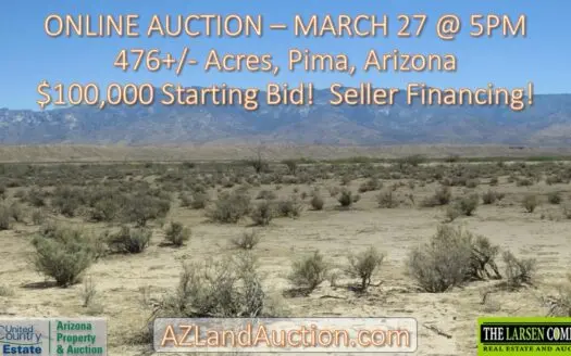Online Cattle Ranch Land Auction 476.33 Acres (Pima, AZ)