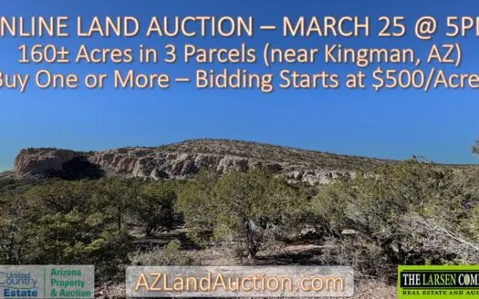 Online Land Auction – 160± Acres in 3 Parcels Near Kingman, AZ