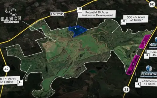 3,000 Acre East Texas Ranch 3700 sq ft Modern Residence